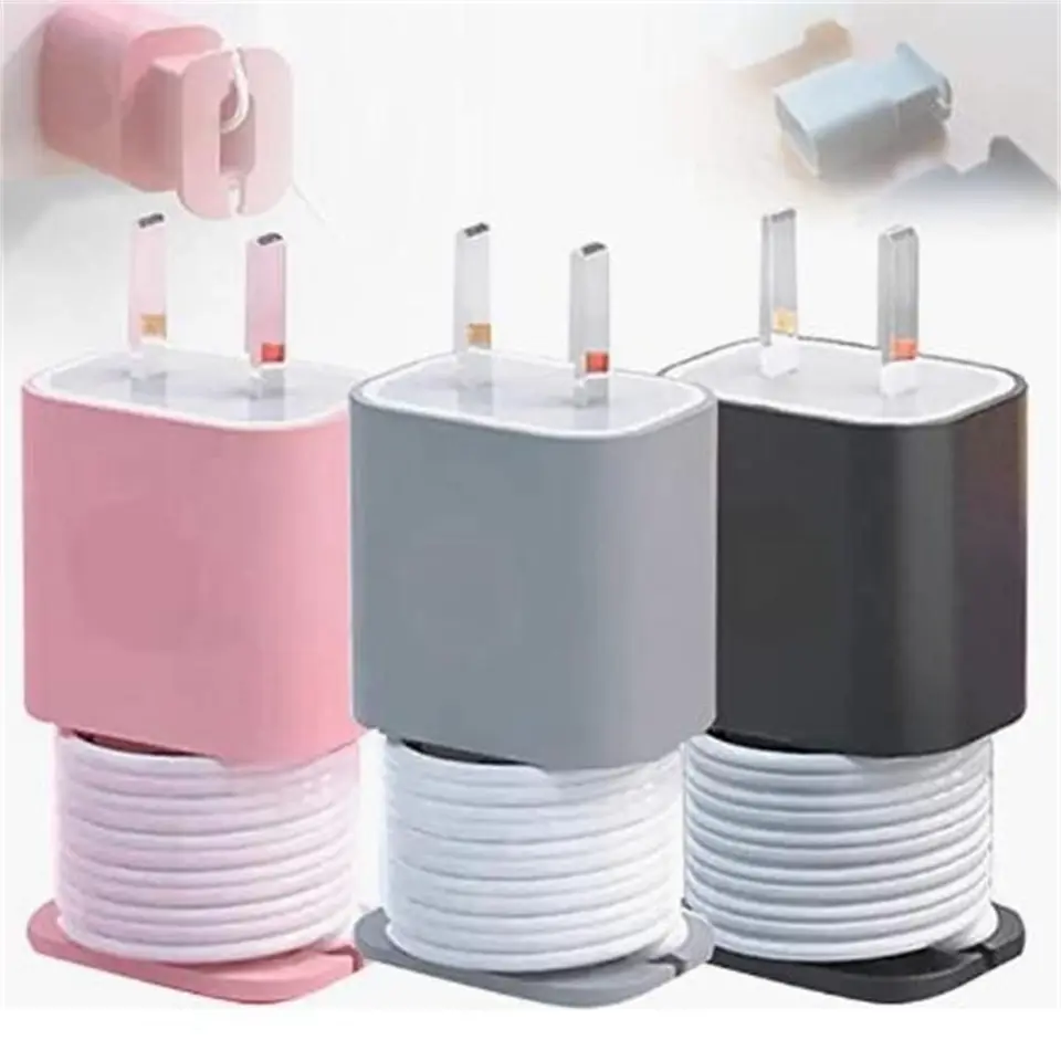 2 v 1 Silikónový nabíjačku pre chránič iPhone 18W/20W nabíjačku Silikón Ochranné puzdro proti break ochrany káblov