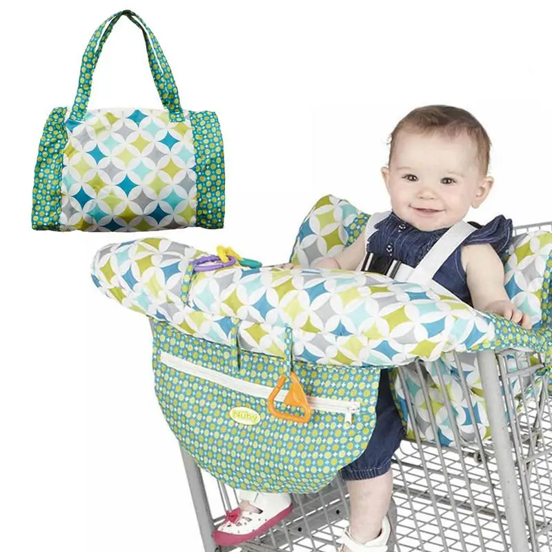 2 v 1 Trolley Cover Cover Cover pre vysoké stoličky pre detské detské batoľa deti vankúše Mat Supermarket Nákupný košík/kryt s potravinami