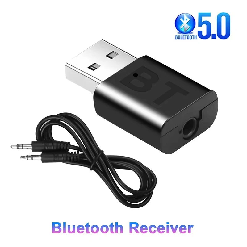 2 v 1 USB Bluetooth prijímací vysielač Car Bluetooth 5.0 Audio Adapter TV počítačový počítač bezdrôtový Bluetooth Converter Plug and Play