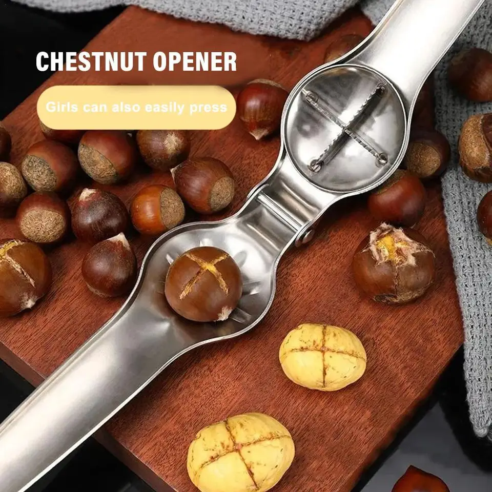 2 v 1 z nehrdzavejúcej ocele rýchly gaštanový otvárač Quick Kitchen Tools Crackers Walnret Sheller Opener Cutter Clip Clips Cliers