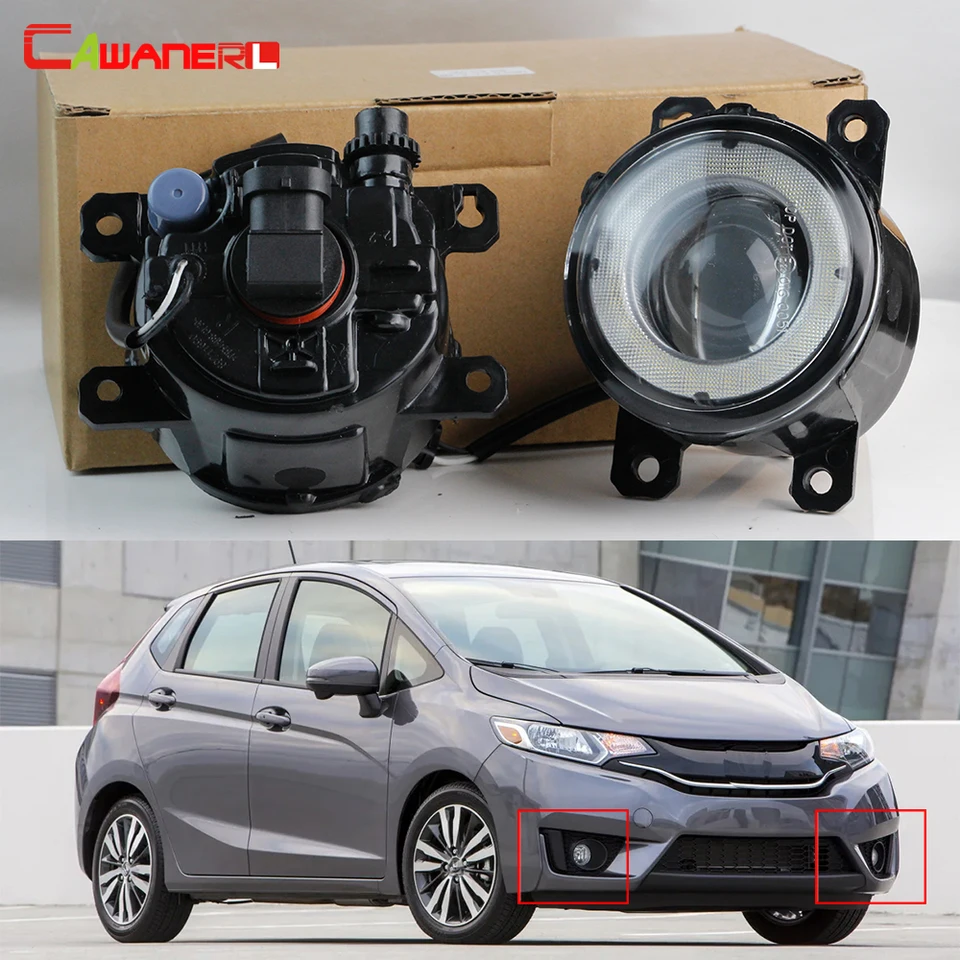 2 x auto vľavo + pravá hmlová montáž LED ANGLE EYE DRL DENNE RUNGING LIGHT pre HONDA FIT Jazz 2015 2016 2017 2018 2019 2020