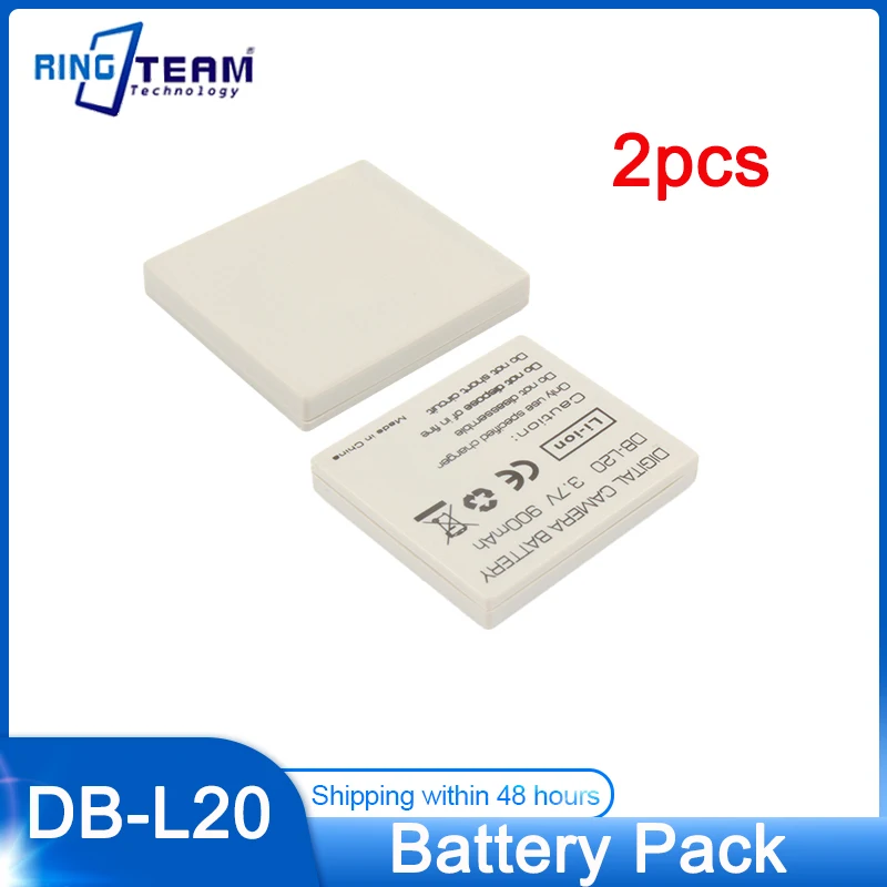 2 × batéria pre Sanyo DB-L20 DBL20 XACTI VPC-C4V VCP-CG9 VPC-C1 DMX-C4 (D)