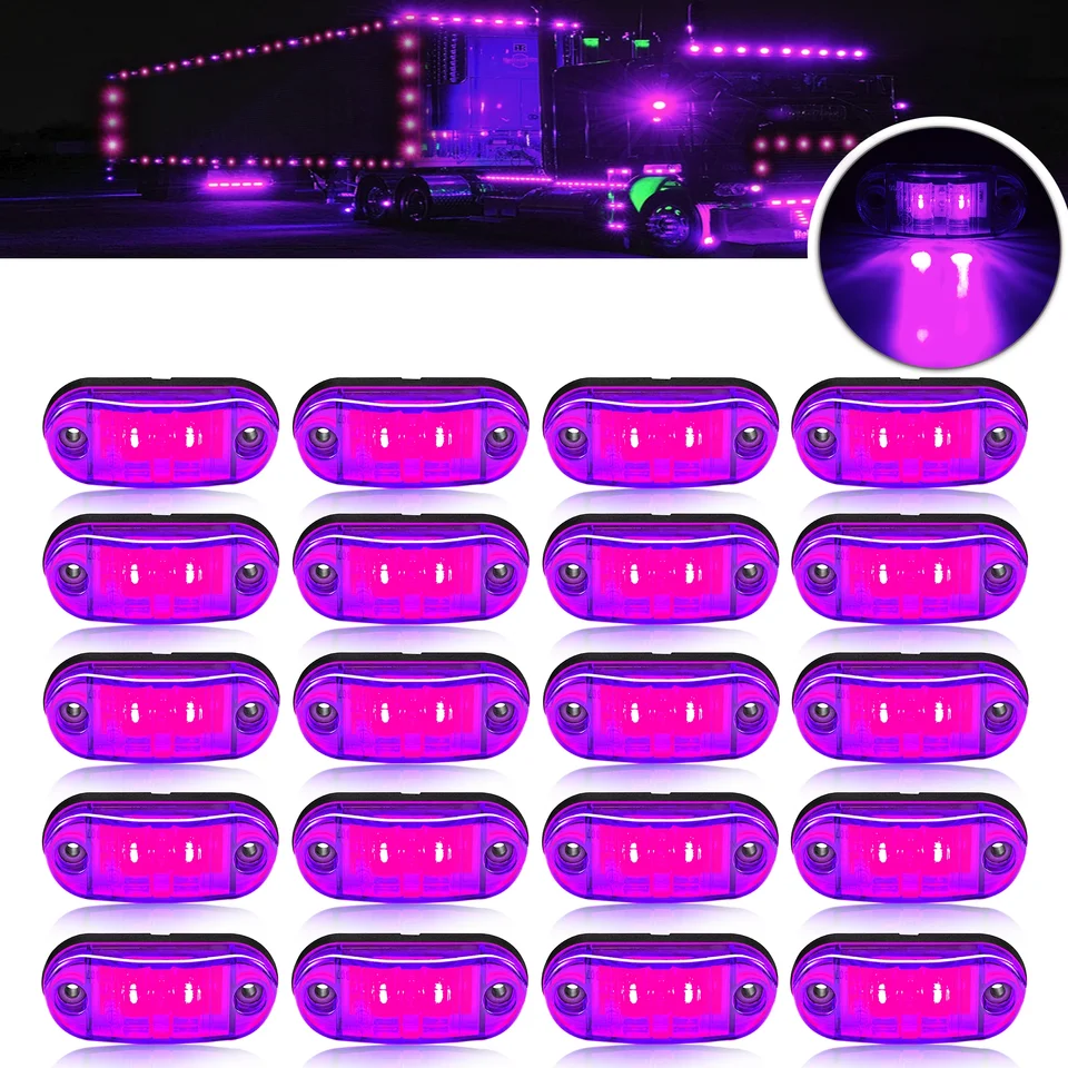 20/10/4ks 2 oválne LED dióda LED svetlo LED svetlo bočné svetlá pre prívesky Trucks