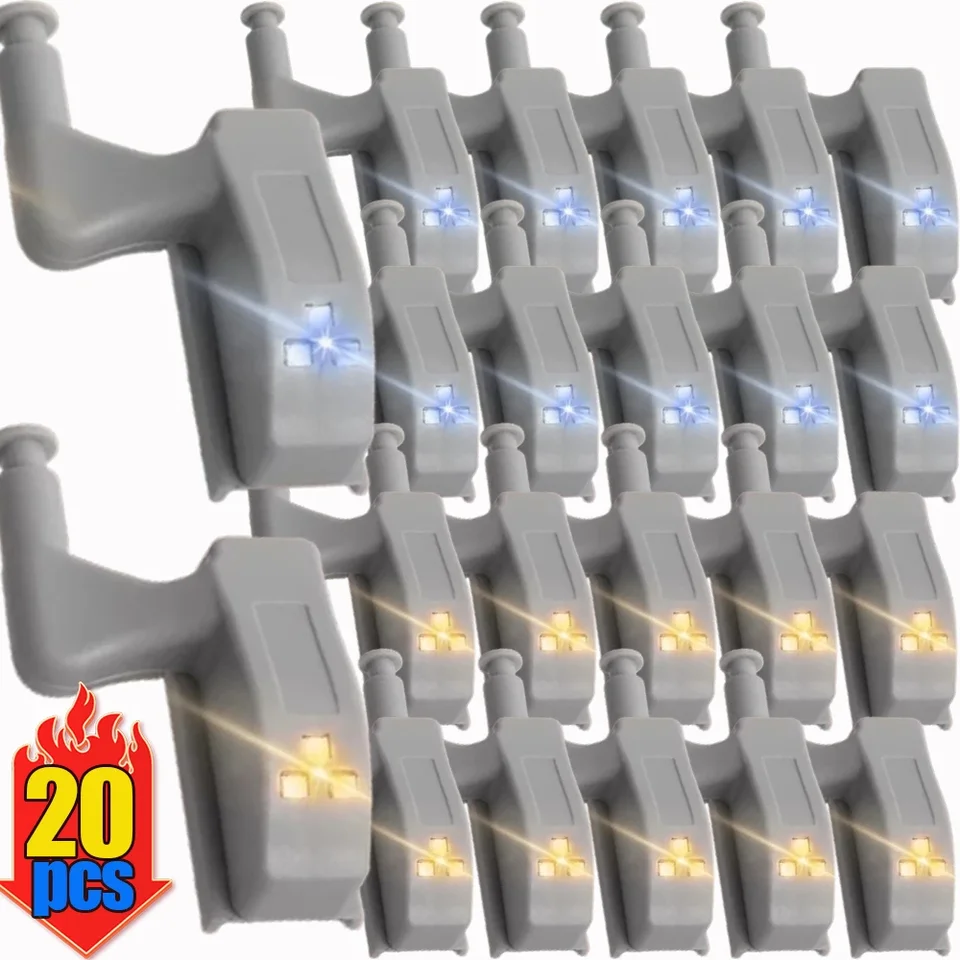 20-1pcs LED Vnútorné závesné lampa Universal Wireless Lights Lights No Batteboard Sensor Nočné svetlo Domáce kuchynské lampy
