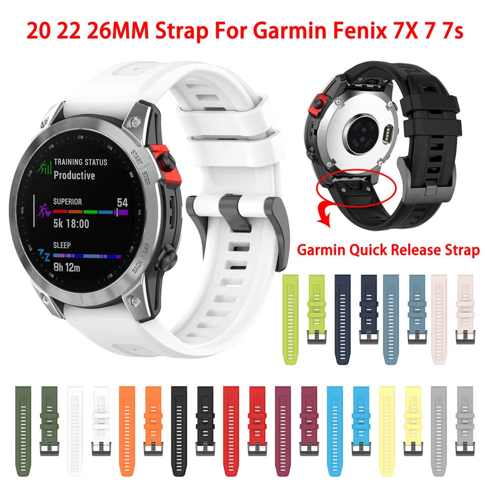 20 22 26mm Smart Watch Band pre Garmin Fenix ​​7x 7 7s 6x 6 Pro 6s 5x 5S Plus 3 3 hodinové inteligentné hodinky Rýchle uvoľnenie náramok