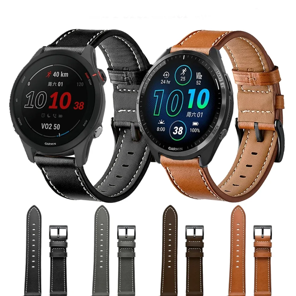 20 22 mm PU kožený remienok pre Garmin Venu3 2 SQ Band Forerunner265 255Music VivoActive4 Watch Strap Replacemen náramok náramok