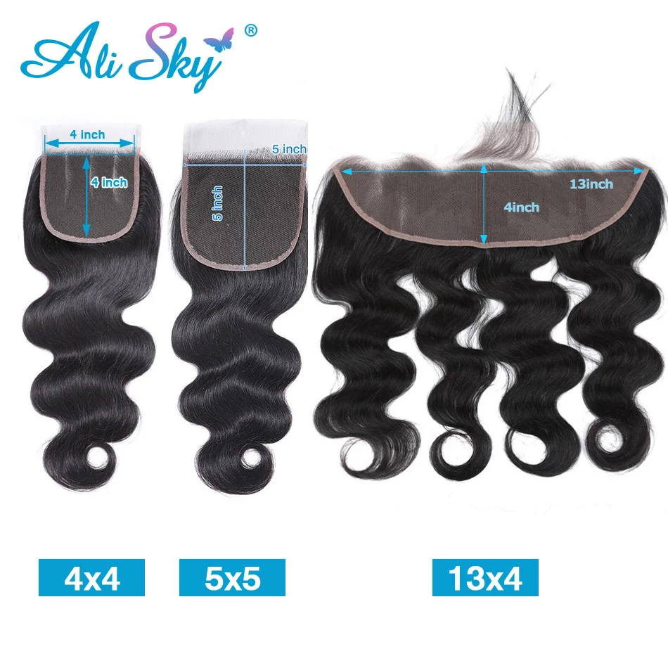 20 22inch 13x4 Body Wave Lace Lace Frontal 4x4 5x5 Transparentné čipkové uzáver Brazílske remy vlasy 100% ľudské vlasy lacné mäkké predplňovanie