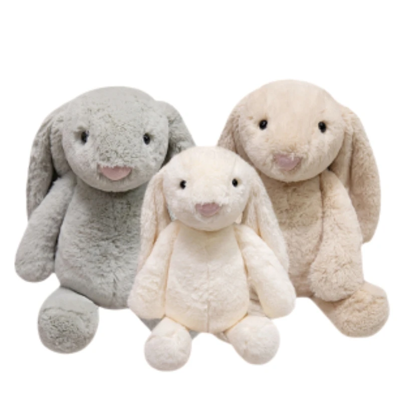 20/30/45 cm kawaii dlhé uši Looper Rabbit Plush Doll vankúš Šedo hnedá hnedá liečivá ruka