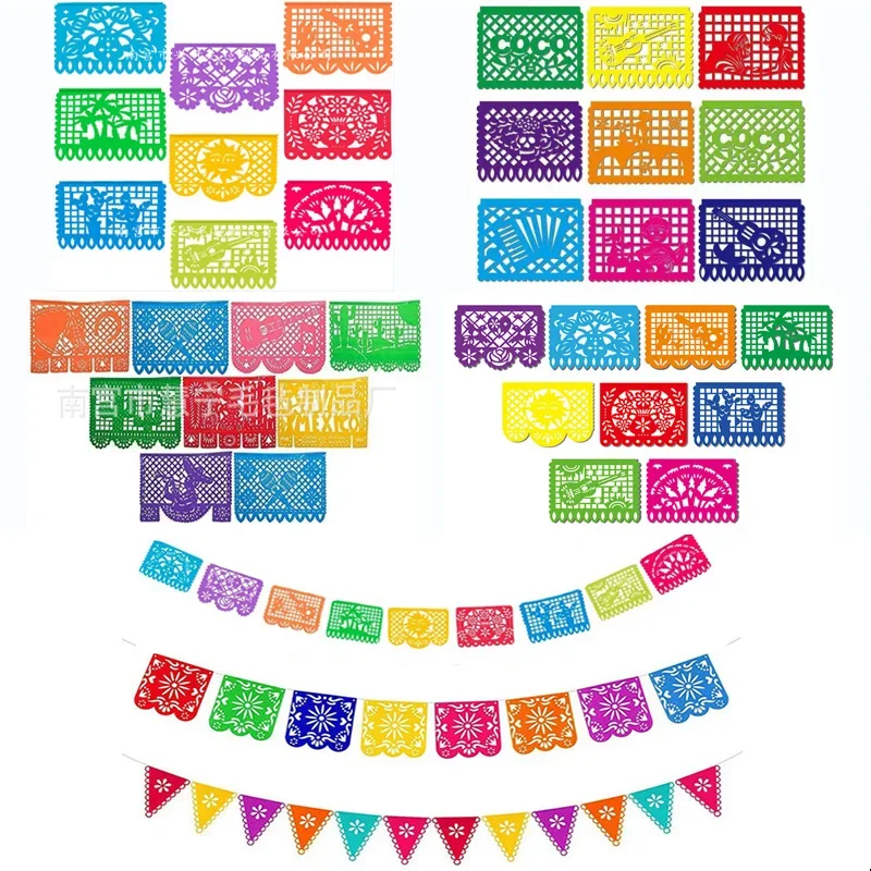 20*30 cm mexická párty cítili, že podprsenky kvetinové večierky Dodávky mexickej vlajky Banner Party dekorácie tematické podujatie Denná dekorácia