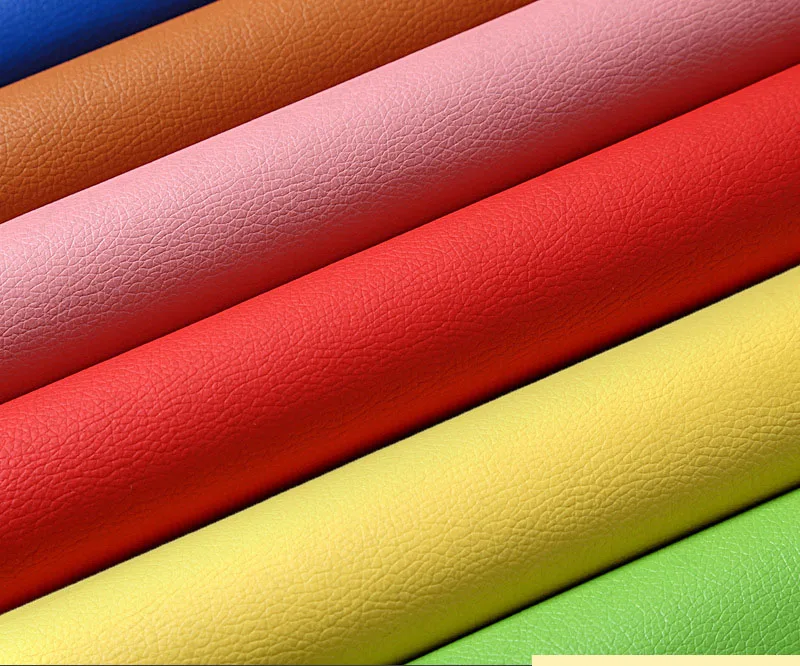 20*33 cm Self-pasívna faux syntetická kožená tkanina pre luky Litchi textúra kožené kotúče remeslá DIY ručný materiál