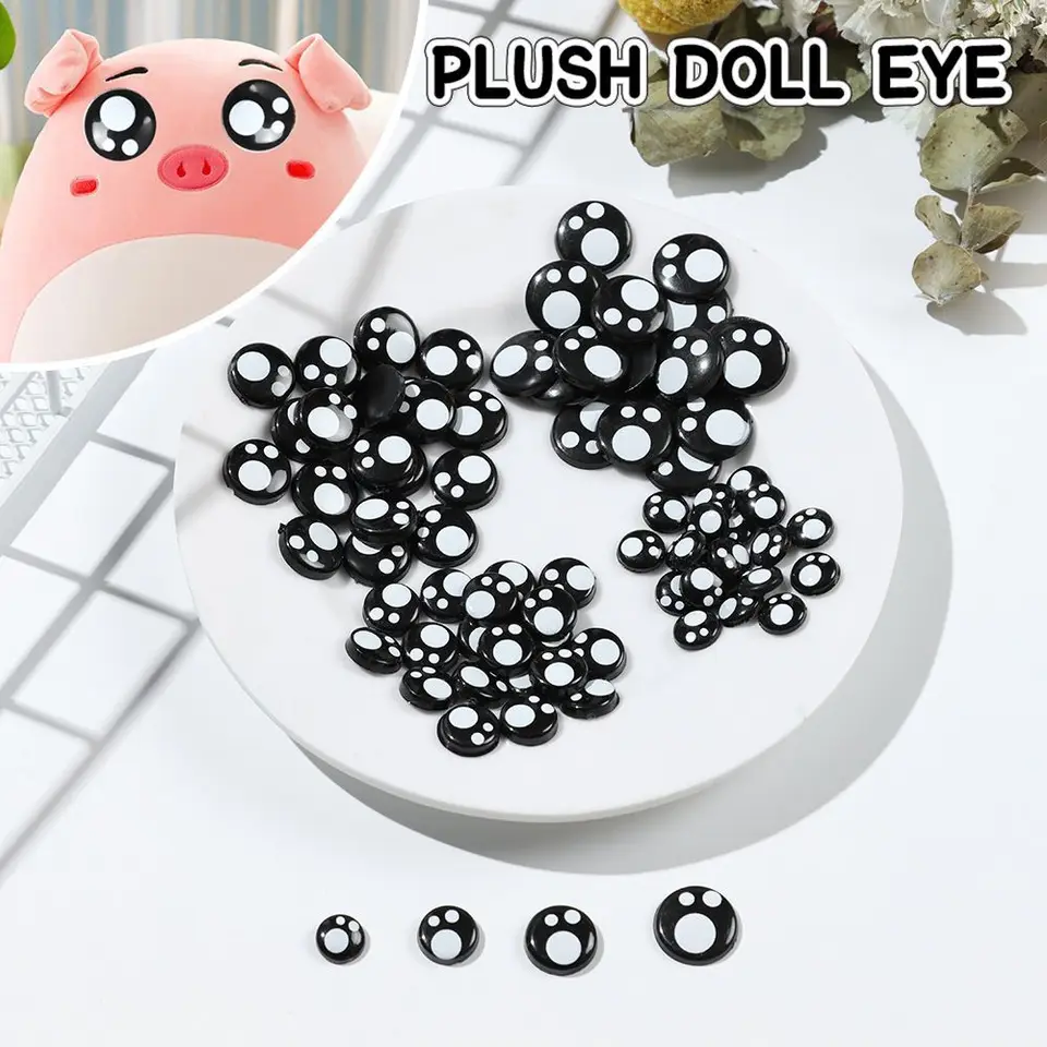 20/40ks 8-14 mm čierne plastové bezpečnostné oči Biely medveď zviera Život Puppet remeslá deti DIY Hračky plyšové bábiky Príslušenstvo