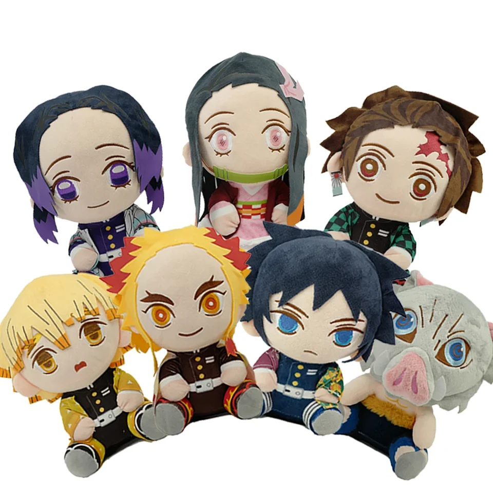 20 cm Demon Slayer plyšná bábika Tanjirou Nezuko Zenitsu Anime Film Ecld Hray Kimetsu no Yaiba Game Plushie Figure Deti Gift