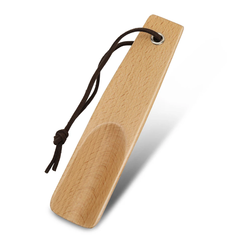 20 cm drevené topánky Roh na prenosný dizajn topánky Shoon Roh pre topánky Drevená rukoväť odolná mini cestovná topánka Shoehorn