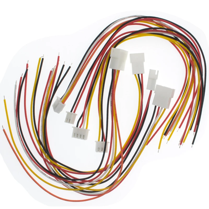 20 cm jst xh2.54 xh 2,54 mm konektor káblového kábla 2/3/4/4/5 PIN pit s mužskými ženskými zásuvkami drôtu 1007-26awg