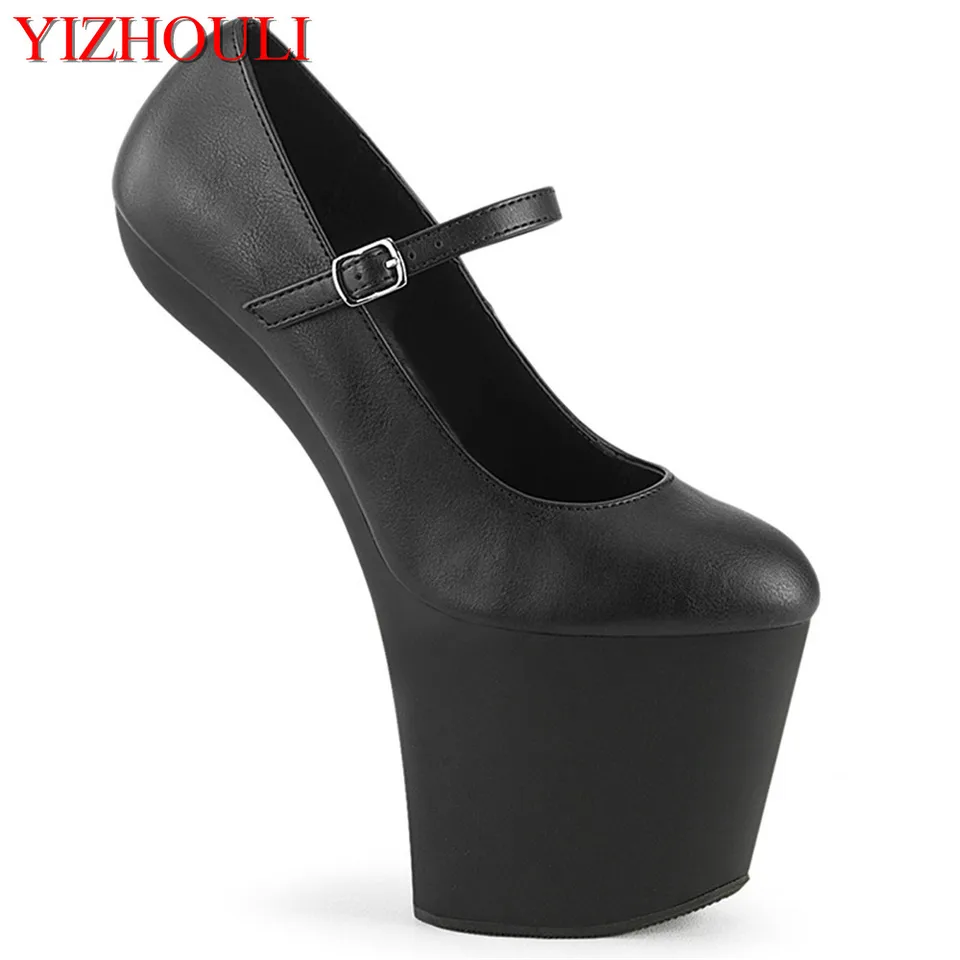 20 cm nočný klub Single Shoe One Word pracka, bez vodotesnej platformy päty Európske a americké modely dráhy tanečné topánky