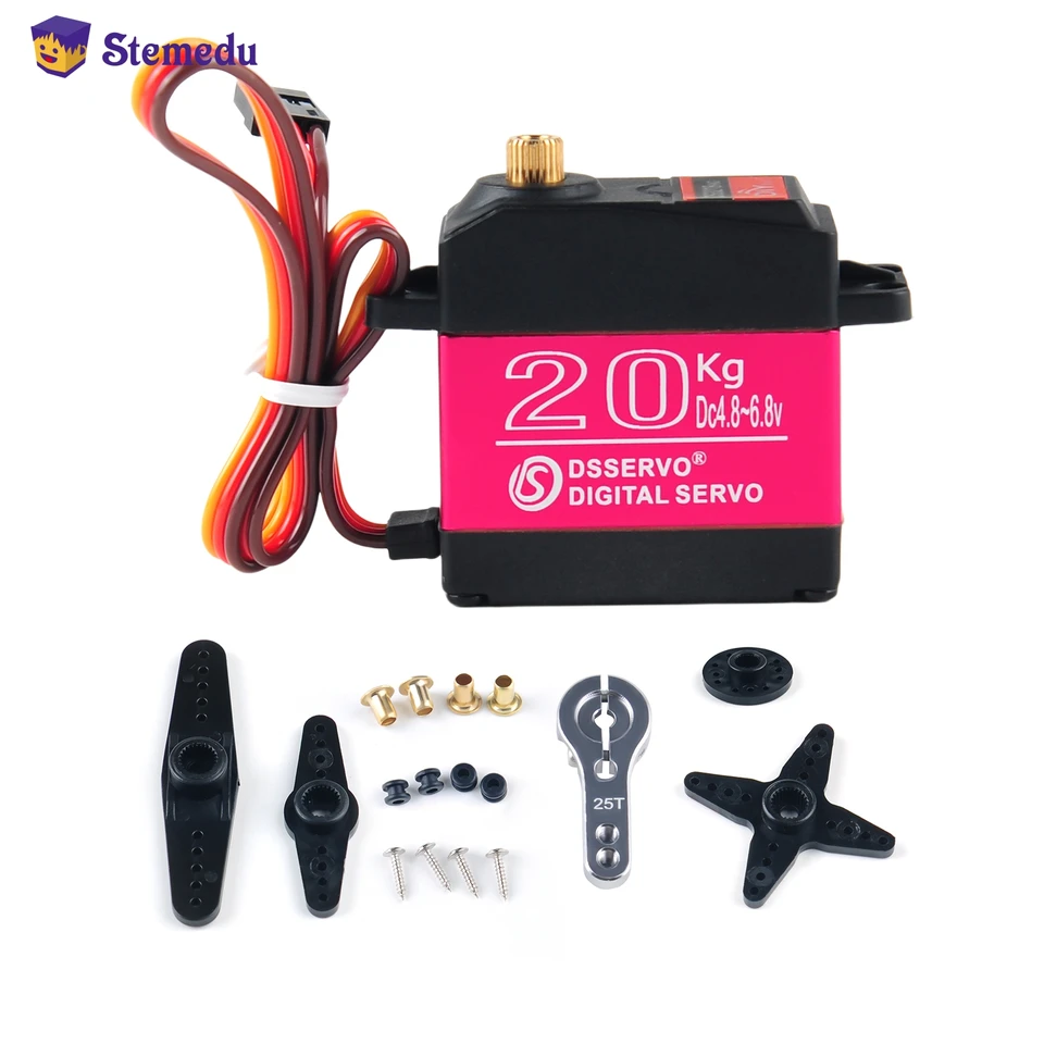 20 kg DS3218 Digital Servo s 25T servo ramenom kovové hračky RC 180Degree