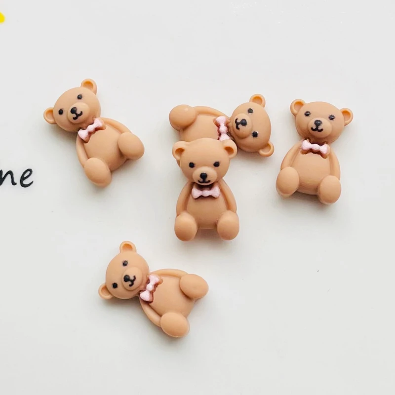 20 ks nový mini roztomilý karikatúra zvierat Little Bear živicová zošita