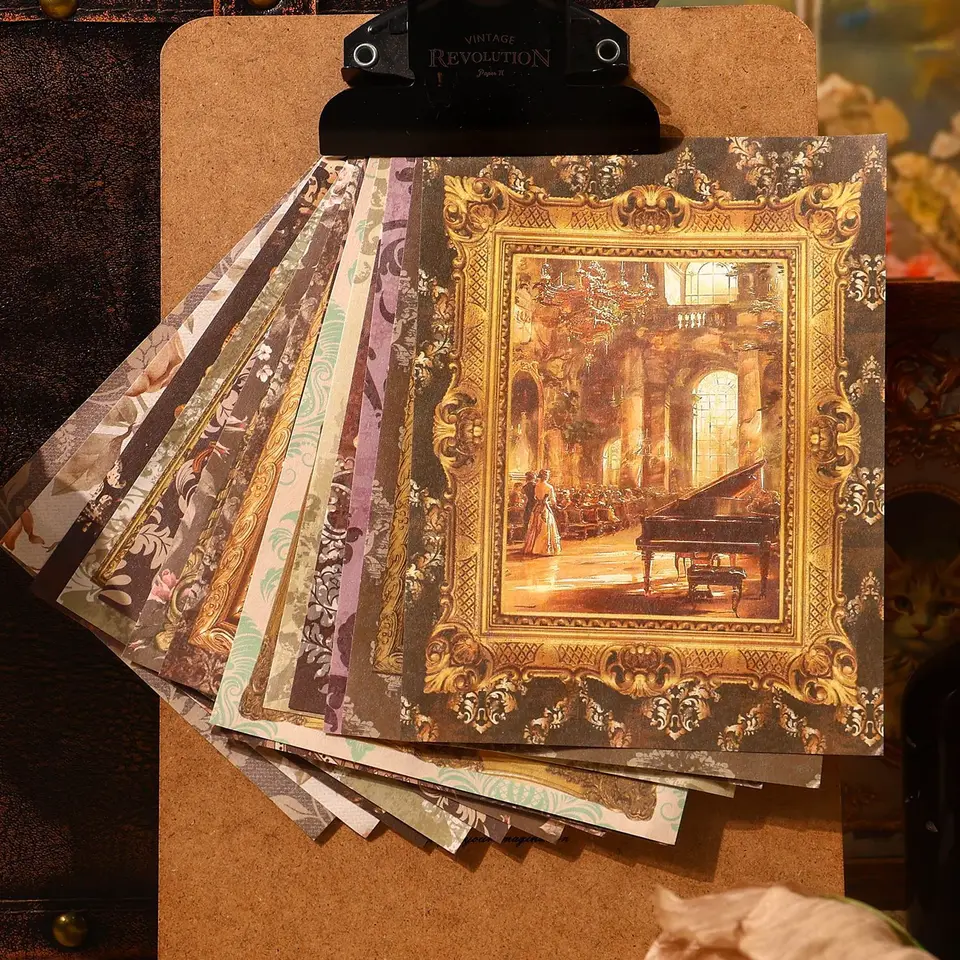20 ks Vintage kniha Základná kolážová koláž pozadie dekoratívny písací papier nádherný materiálový papier pre plánovač DIY Scrapbooking