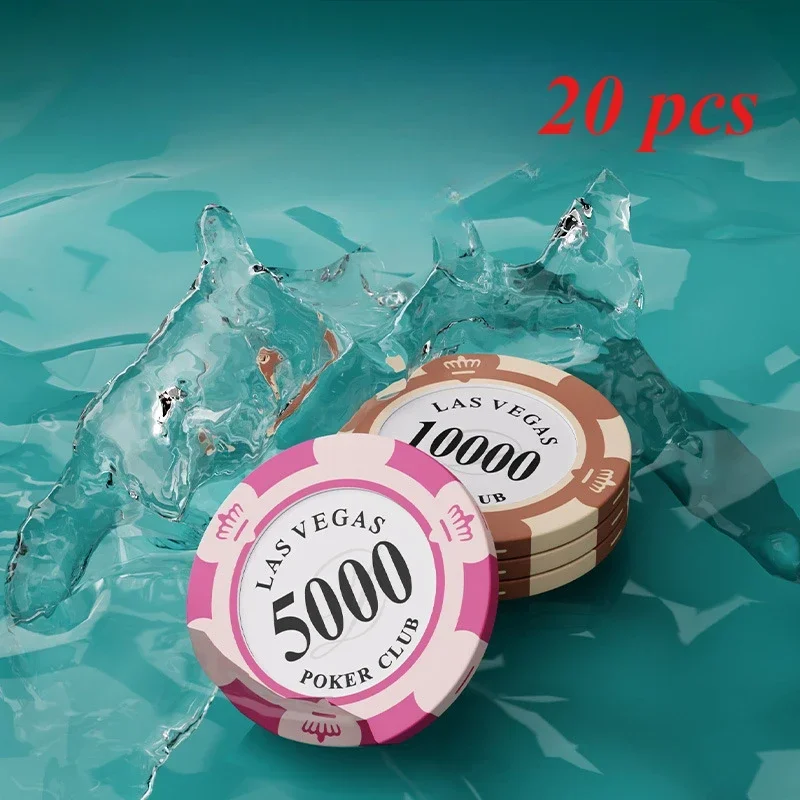 20 ks čipy Chess Izba Špeciálne mahjong karty Chip Coin Integral Coin namiesto hlinených čipov pre hranie kariet 20 pokerových čipov