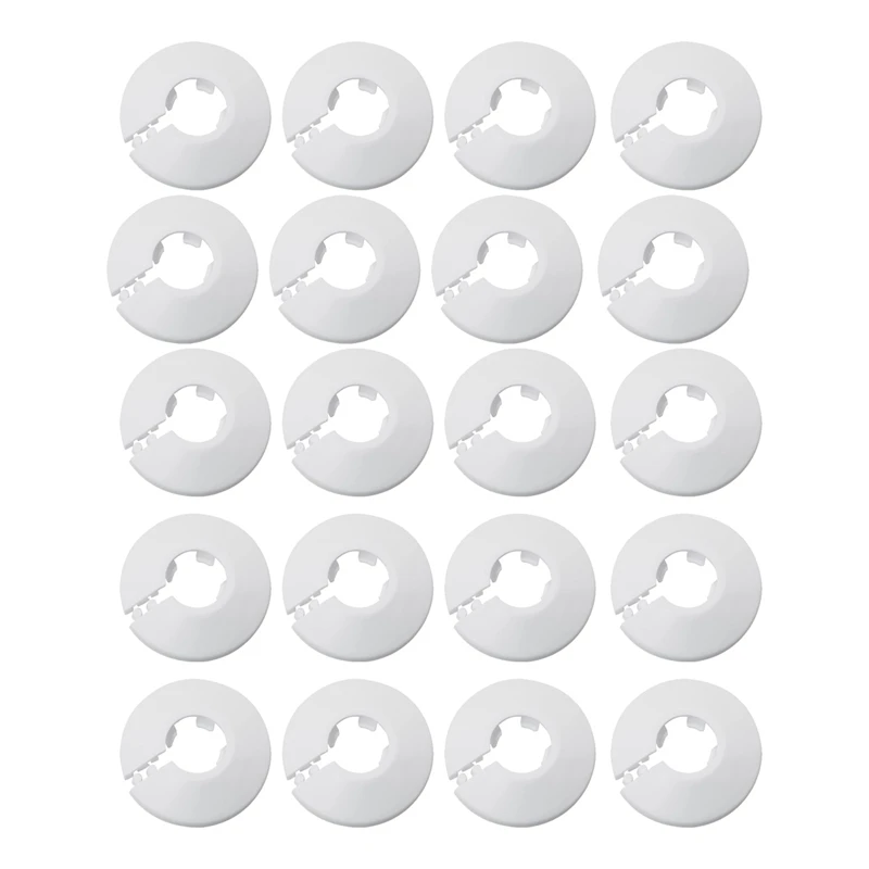 20 kusov 1/2 palca 16 mm biele potrubie krycia stena Decorácie Odtokové potrubie Čižník
