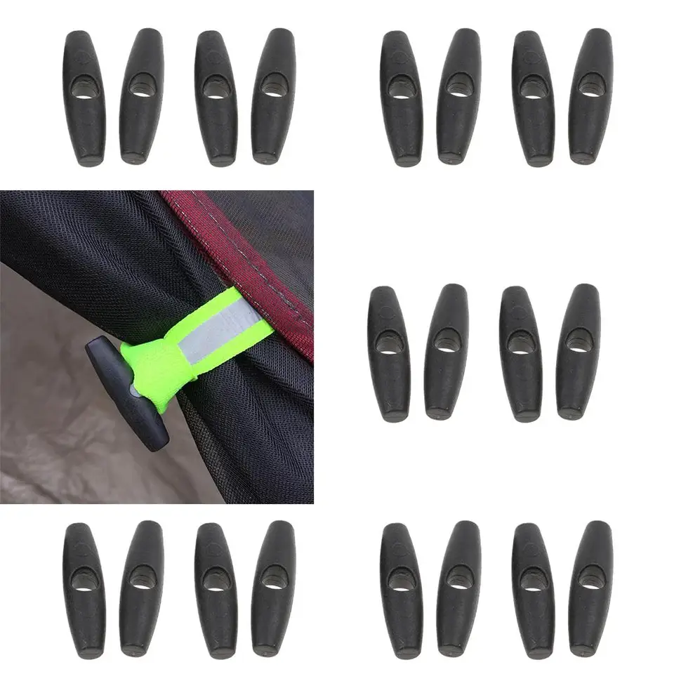 20 kusov kemping markíza stan fly roll up pracky Vnútorný stan Duffle prepínač zátkovacej zátky Canopy Dvere Skladanie závesu