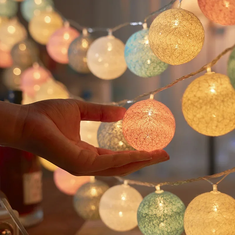 20 LED lampa lampa Rattan Gall String Lights Battery alebo USB Control Prázdniny vianočné dekorácie osvetľovacie osvetlenie Garland Lamps