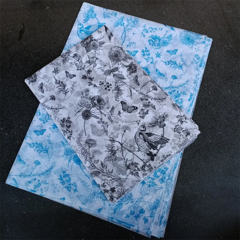 20 listov 14*20 palcov kvetinové vtáky Butterfly tlačený baliaci papier DIY Craft Flowers Darček Balenie svadobné večere Domáce dekorácie Dodávky