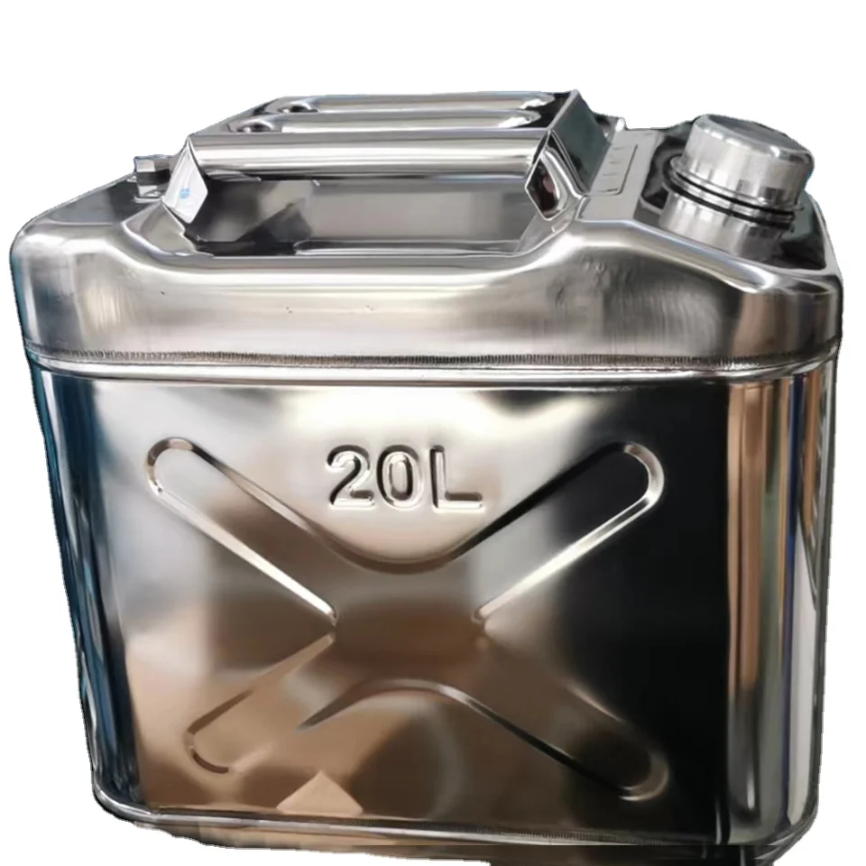 20 litrov 304 z nehrdzavejúcej ocele Jerry Can Fuel Tank Benzal Canister Universal Oil Bucket Car ATV Motorycle príslušenstvo