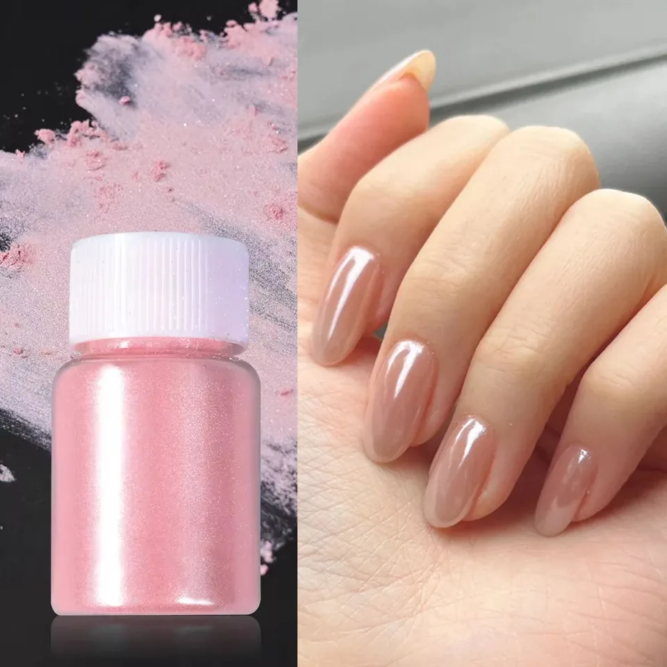 20 ml/fľaša čerešňa ružový chróm perlestcentský nechtový prášok Gradient zrkadlový efekt nechty Art Glitter Prach DIY nechtové kúzla prášky