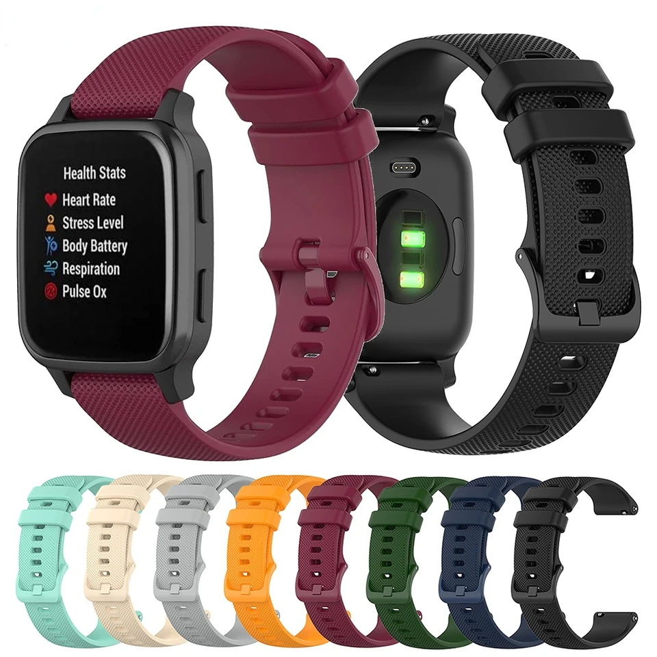 20 mm 18 22 Silikónový remienok pre Garmin Venu SQ Venu 2 Plus Galaxy Smart Watch Band pre Xiaomi Huami Amazfit GTR GTS BIP S/U