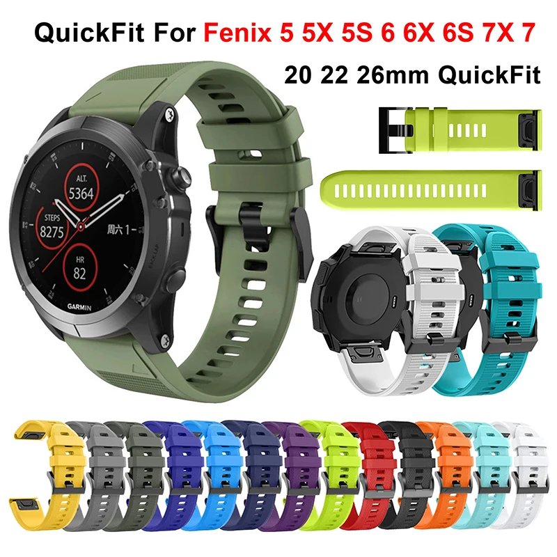 20 mm 22 mm 26mm hodinky remienok pre Garmin Fenix ​​6 6x Pro 7 7x 5 Plus Epix 3 HR Rýchle uvoľňovanie pásma Easyfit Náhradný náramok