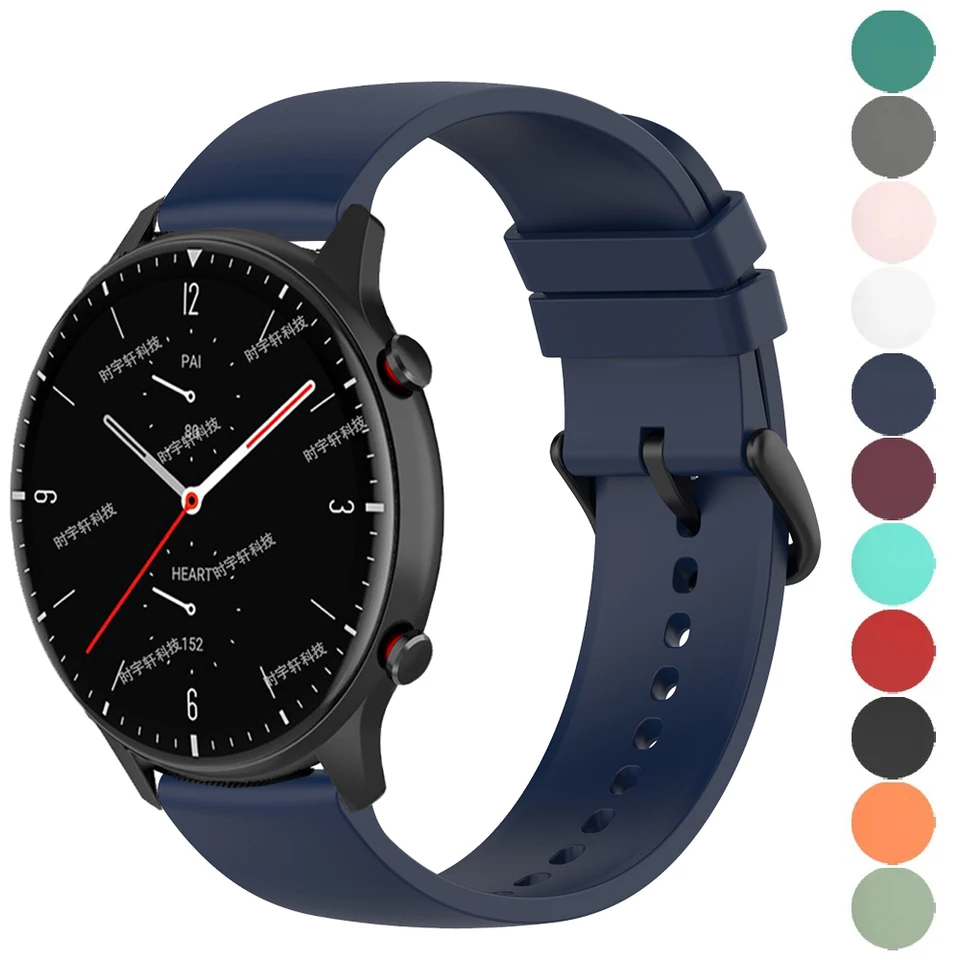 20 mm 22 mm hodinová skupina pre AmazFit GTS 4/3/2/GTR MINI/4/3/2/2E/PRO 42 47 mm Silikónový náramok náramku Amazfit BIP/5/U/3/Pro Strap
