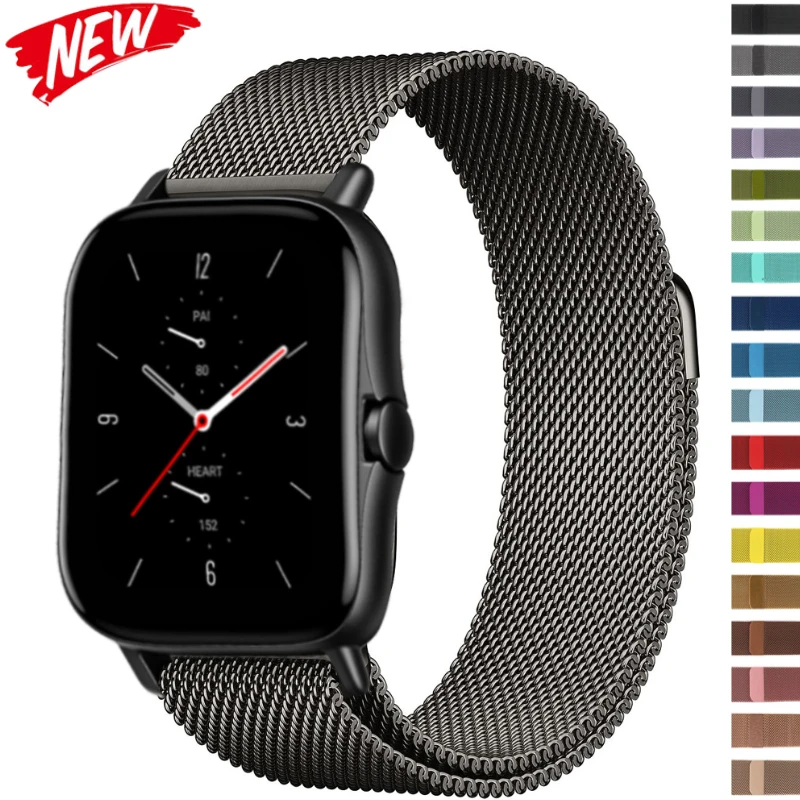 20 mm 22 mm Milanese Loop Strap pre AmazFit GTS 4 Mini/GTR/Stratos Samsung Watch 5 4 Kovový náramok Huawei Hodinky 3/GT3-2 Pro Band