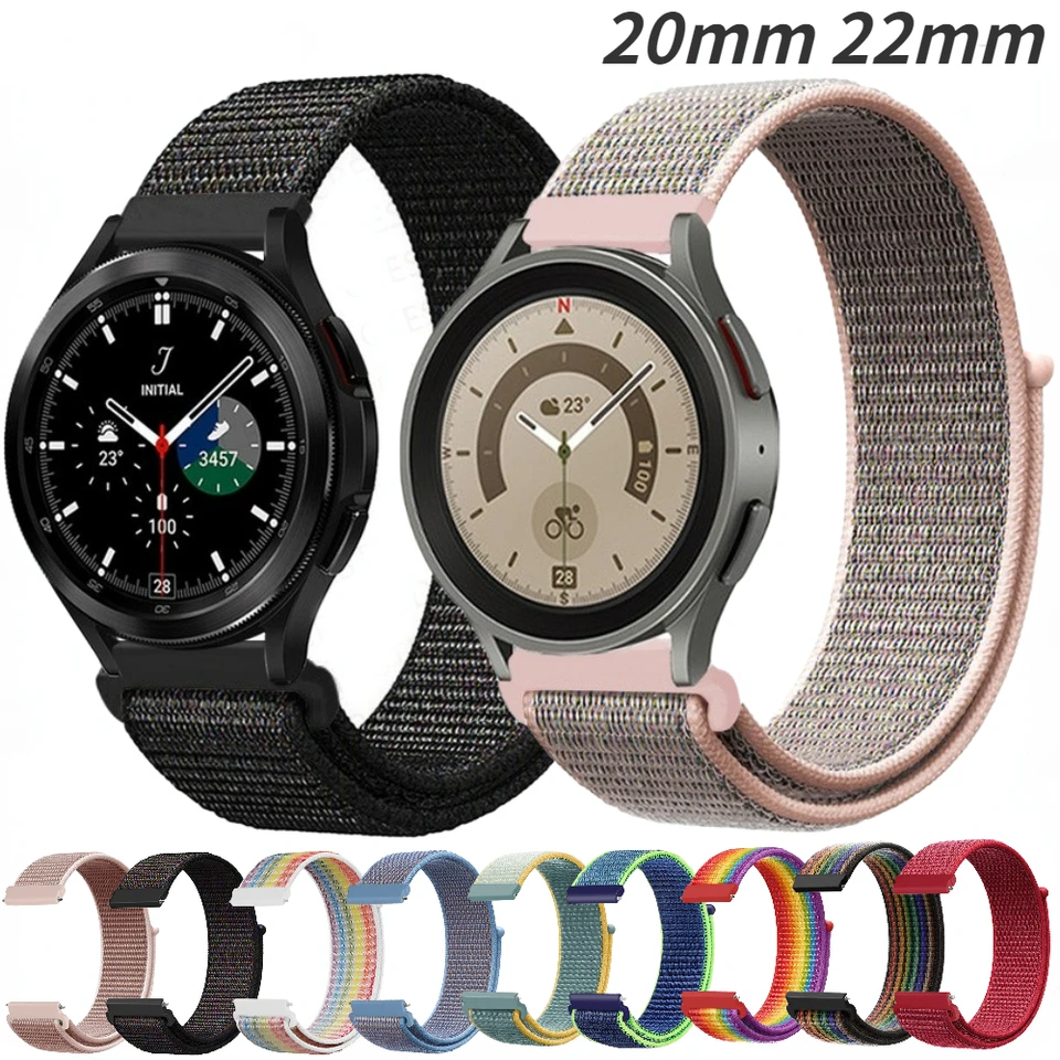 20 mm 22 mm nylonový slučkový remienok pre Samsung Galaxy Watch 6/Classic/5/4/3/Gear S3 Wrictband Huawei Watch 4/GT-2-3-Pro/AmazFit GTR/GTS