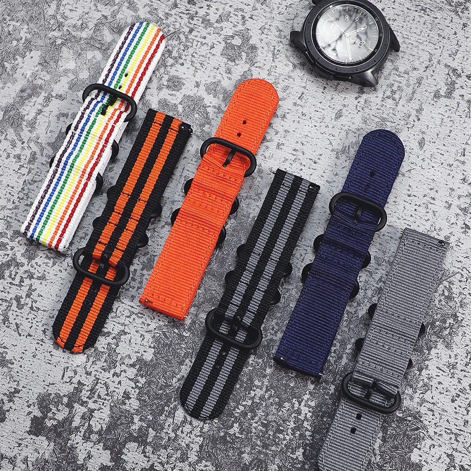 20 mm 22 mm popruh pre Samsung Galaxy Watch 6/7/5 Pro/3/Active 2/46mm/Gear S3/AmazFit Nylon Loop Bracelet Huawei GT/2/2E/3/Pro pás