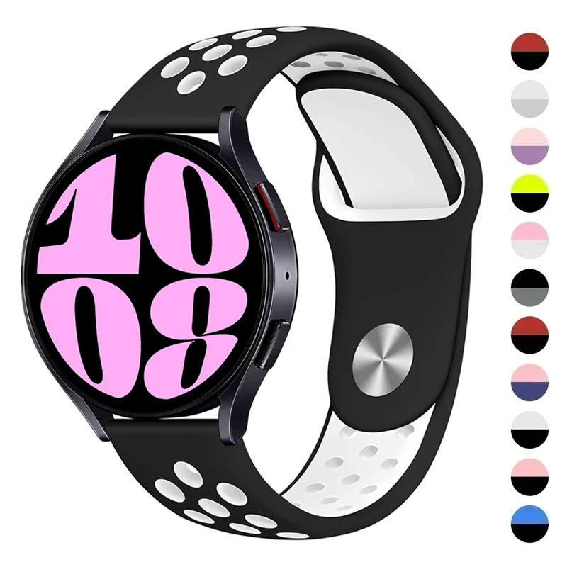 20 mm 22 mm pásmo pre Samsung Galaxy Watch 6 4 5 Pro Classic Active 2 Gear S3 Sport Silikone Correa náramok Huawei GT 2E 3 4