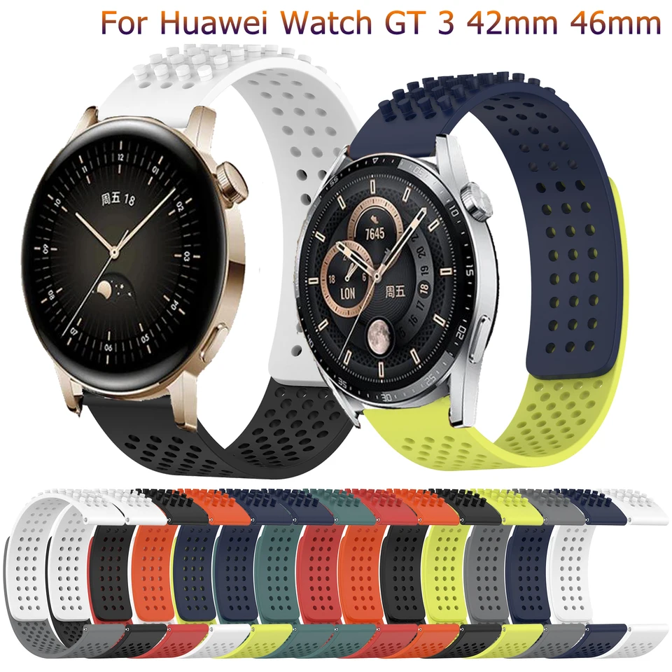 20 mm 22 mm Silikón GT2 popruh pre Huawei Watch GT3 GT 3 42 46 mm športový náramok GT 2 GT2 Pro Splavný náramkový pásik Brant Band Band