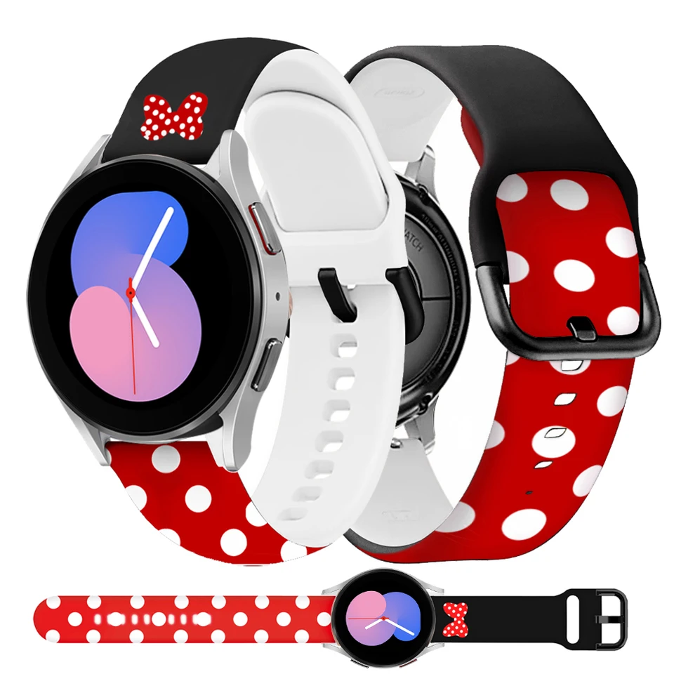 20 mm 22 mm silikónový remienok pre Samsung Galaxy Watch 5 Pro 4 Classic 44 40 mm 42 mm 46 mm Huawei GT 2/3 Mini Pattern Sport Band