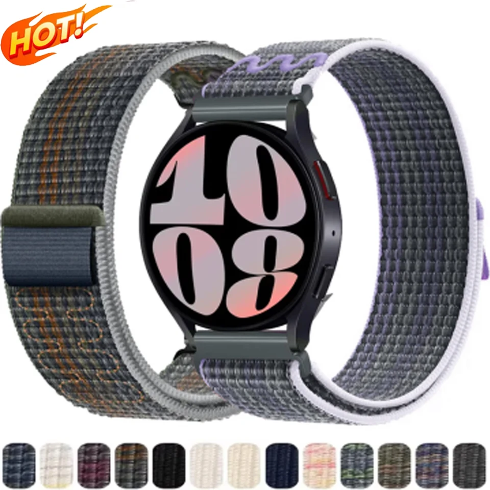 20 mm 22 mm Smart Watch Strap pre AmazFit Balance GT4/3/2 Nylon Loop náramok pre Samsung Galaxy Watch 4/6 Classic 5 Pro 45/46 mm
