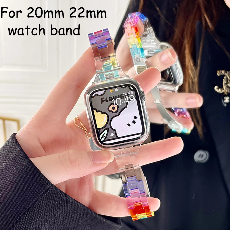 20 mm/22 mm tenké priehľadné pásmo pre AmazFit GTS/2/2E/3/GTS2 MINI/GTR 42 mm/47 mm/gtr2/3/pro hodinky Amazfit BIP STRAP