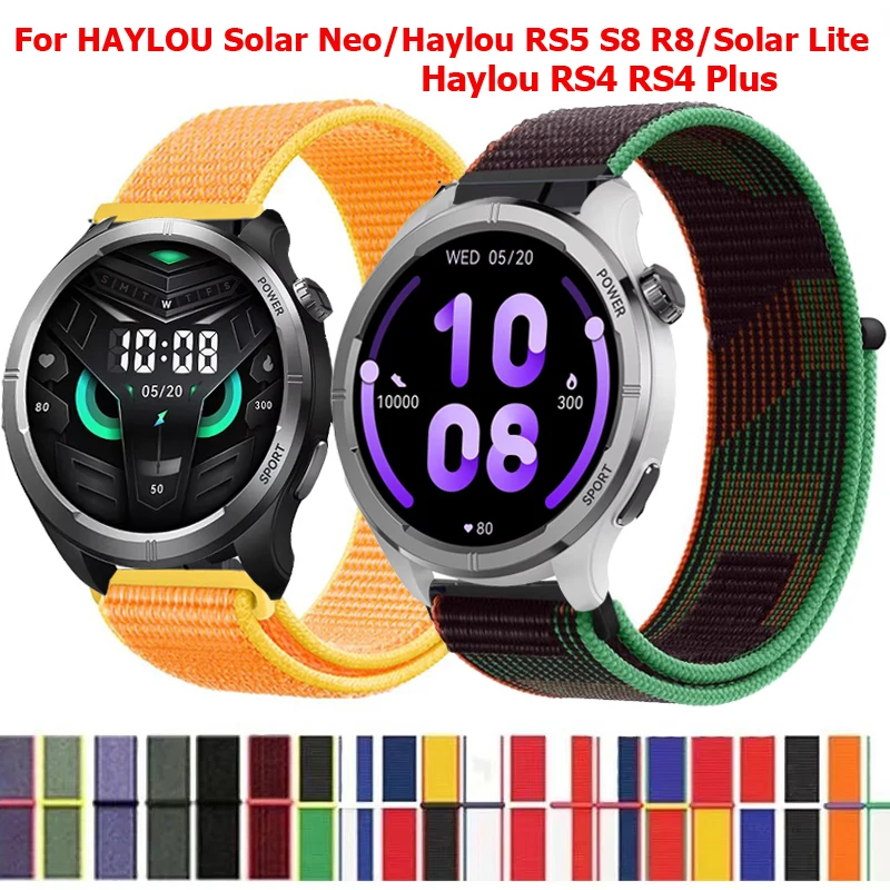 20 mm 22 mm športová slučka pre Haylou Solar Neo Smartwatch Nylon Band pre Haylou RS4 RS4 plus popruh Haylou RS5 S8 R8/Solar Lite RT2 3
