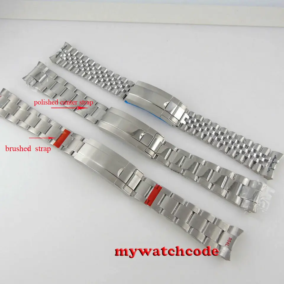 20 mm 316l z nehrdzavejúcej ocele Solid Jubilee náramok Fit 40 mm substerské hodinky