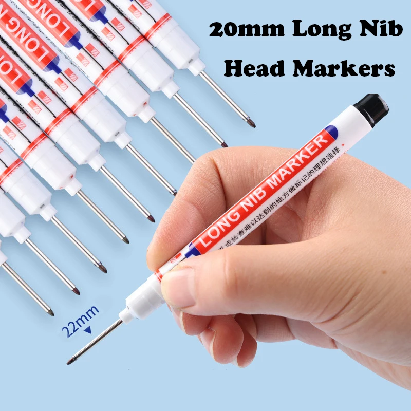 20 mm dlhý hrot marker perá nepremokavé hlboké diery hlava Štyri farby 6ks/set markery pre kovové drevené značky značky