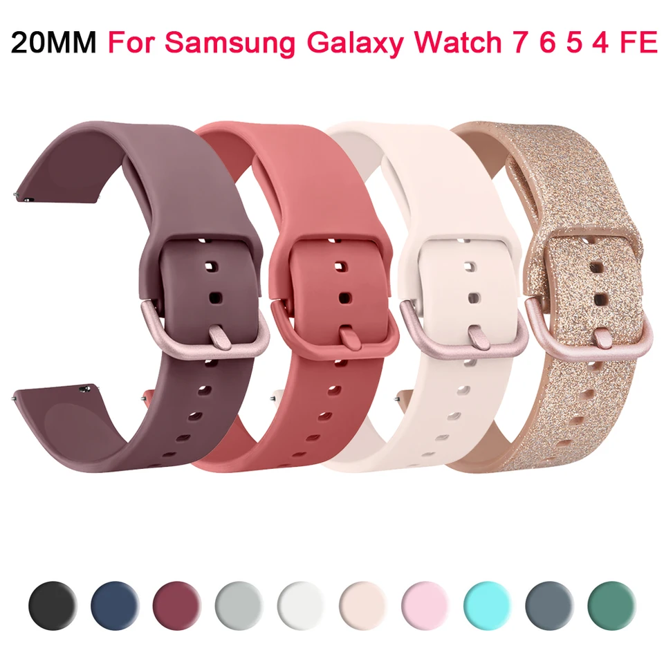 20 mm pás pre Samsung Galaxy Watch 7 6 5 4 40/44 mm remienok pre galaxie hodinky 4 6 Classic/Active 2/5Pro/Watch 3 41 mm náramok