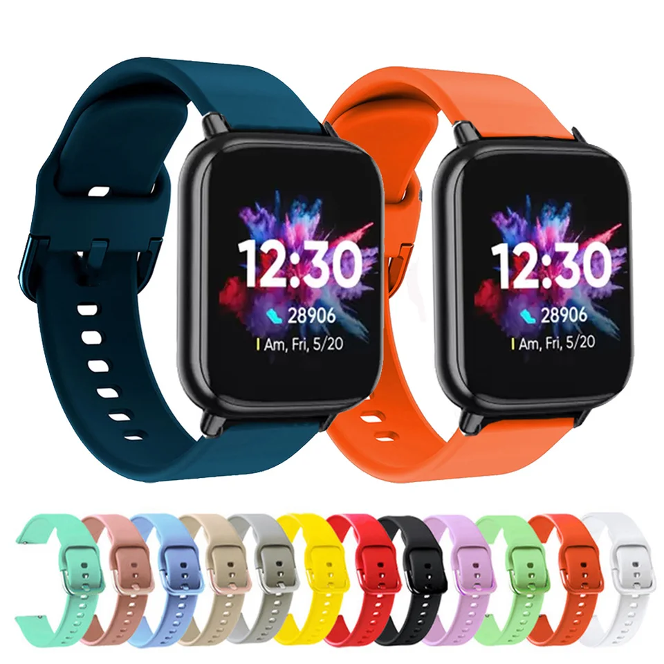 20 mm silikónové rýchle uvoľnenie remienok pre Dizo Watch 2 Sport Colorful WatchBand pre Colmi P8 Plus V23 P28 Plus/Realme Watch Ratraclet