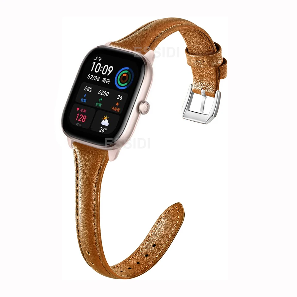 20 mm Slim Leather Watch Band pre Huami AmazFit GTS 4 3 2 2e Mini Women náramok Strap Correa pre GTR 42 mm BIP 3 Su Lite Pro