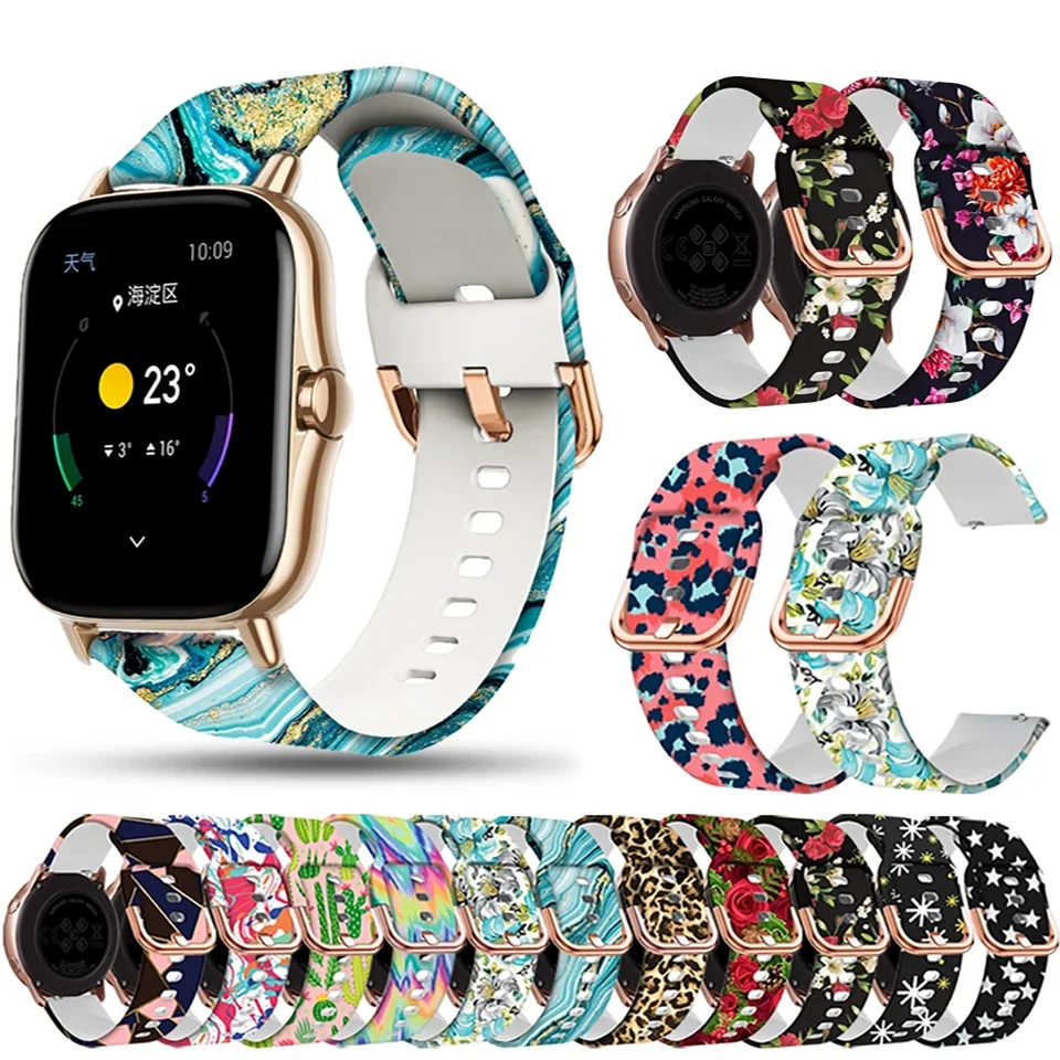 20 mm Smart Watch Strap For Xiaomi AmazFit GTS3 GTS 4 Mini zápästie Silikónový pás GTS2 2E GTS 3 GTR 42 mm BIP Lite WatchBand