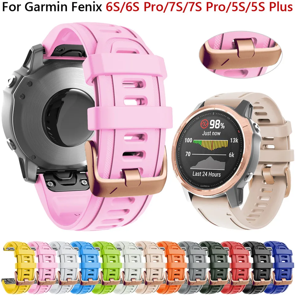 20 mm Smart Watch Strap pre Garmin Fenix ​​7s 6s Pro 5s Plus Band Woman pre Epix Pro 42mm Instinct 2S Silikónový náramok náramku