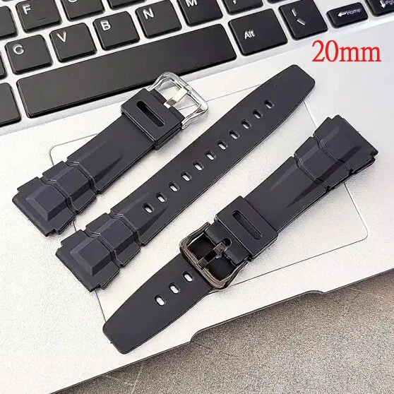 20 mm univerzálny remienok na živicu pre Casio z nehrdzavejúcej ocele Sport Sport Nepremokavá muži TPU Nahrádza príslušenstvo na náramok na náramok