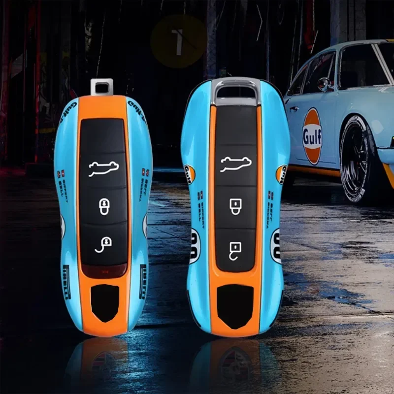 #20 pre verziu pamätníka zálivu pre Porsche Macan Cayenne 718 Paramera 911 upravený obal na kľúče od auta FOB Keychain Príslušenstvo